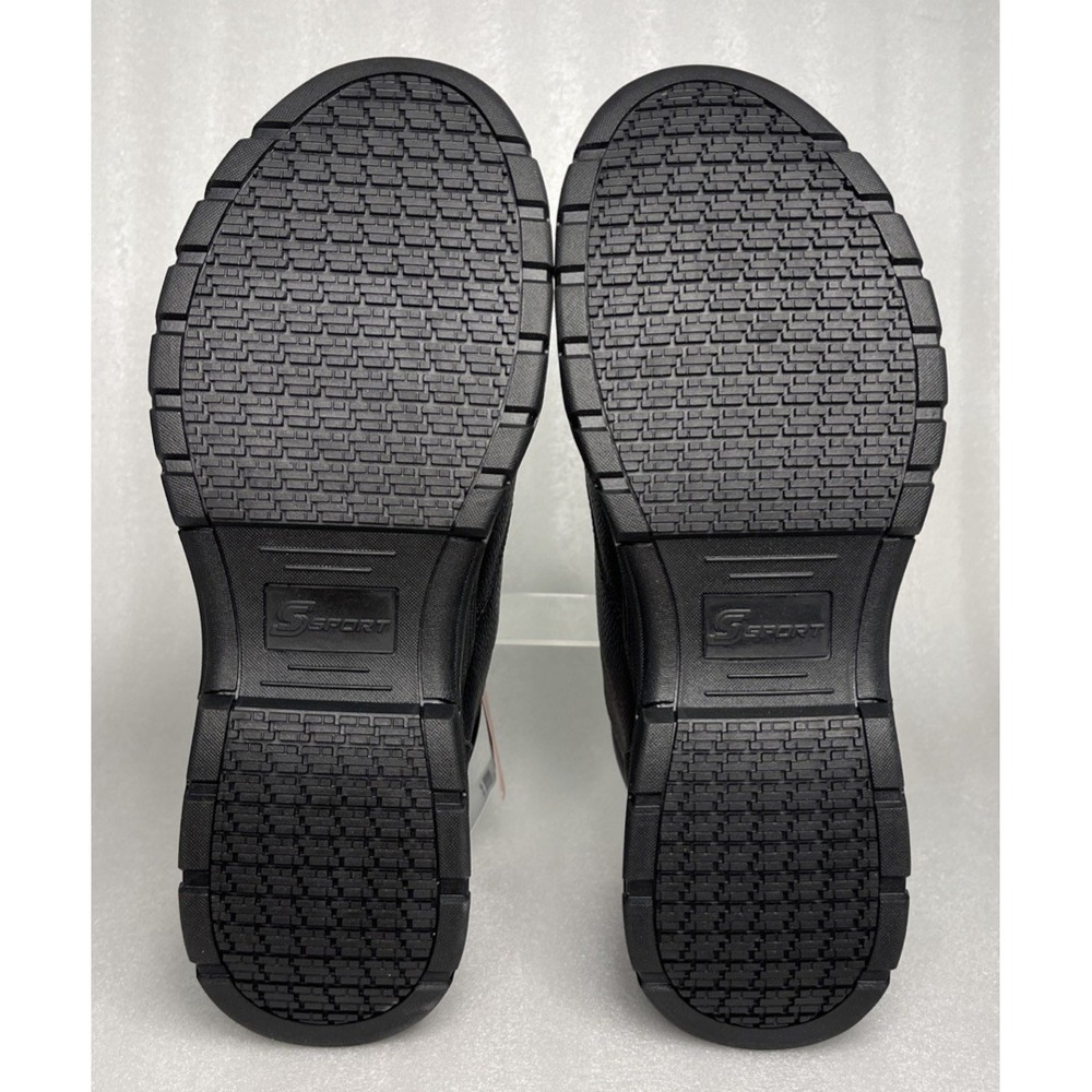 S Sport By Skechers Elton Black Steel Toe Leather Work Boots Men's Size 13‎ NEW - Picture 15 of 16